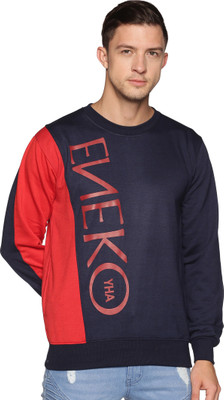YHA Full Sleeve Color Block Men Sweatshirt