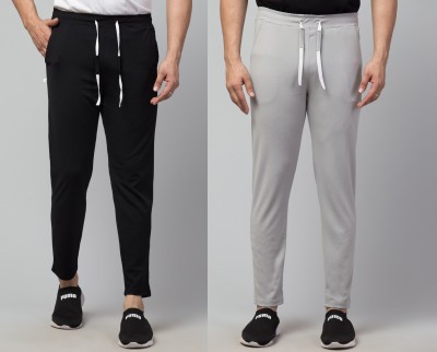 Viara Solid Men Black, Grey Track Pants