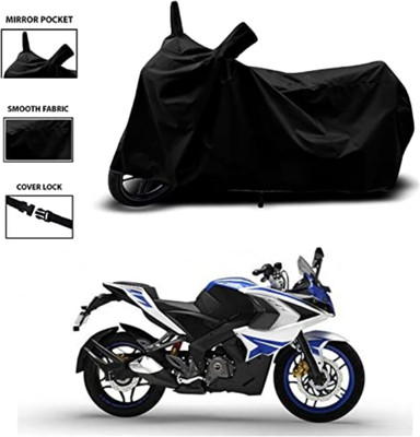 smwzxyu Waterproof Two Wheeler Cover for Bajaj(Pulsar RS200 BS6, Black)