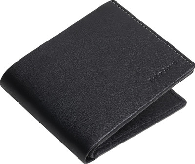 Leder Street Men Formal, Trendy Black Genuine Leather Wallet(10 Card Slots)
