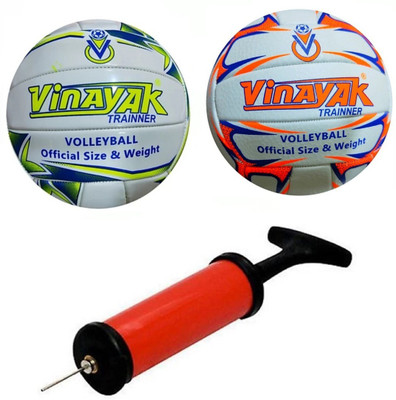 clark volleyball combo pack of 2 with air pump Volleyball - Size: 4(Standard, Pack of 2)