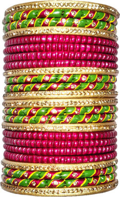 Anshi Creations Lac Bangle Set(Pack of 10)