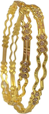 AARTISAI Metal Gold-plated Bangle Set(Pack of 2)