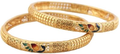 ROOPALI Brass Gold-plated Bangle Set(Pack of 2)