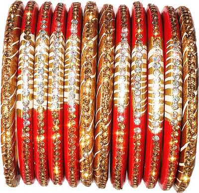 Anshi Creations Lac Bangle Set(Pack of 12)