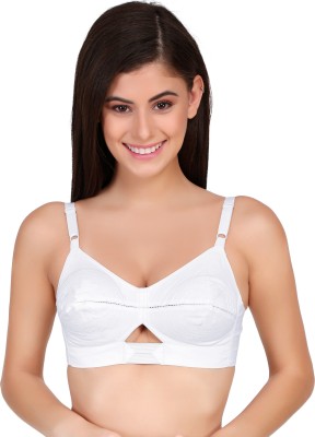 PinkButter Old & New Fashion Chandikiran Pure Cotton Bra Women T-Shirt Non Padded Bra(White)