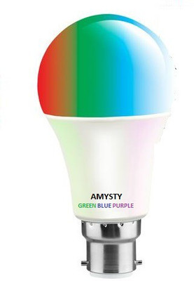 AMYSTY 9 W Basic Round B22 LED Bulb(Multicolor)