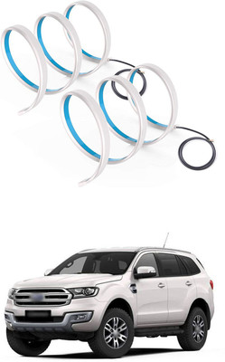 PRTEK 2pcs Strip Light Car Lamp Running Signal Turn Flowing LED Daytime Running Light Yellow White Car Styling A20 Car Fancy Lights(White, Yellow)