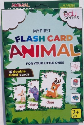 Kiddie Castle My First Animal Flash Cards Pack of 16 Cards(Multicolor)