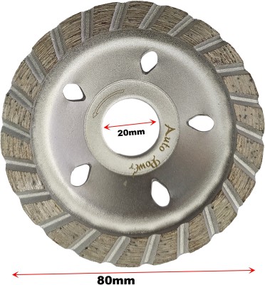 DUMDAAR Diamond cup wheel Size 80x20mm Turbo cup (Pack of 1) 3inch Metal Cutter