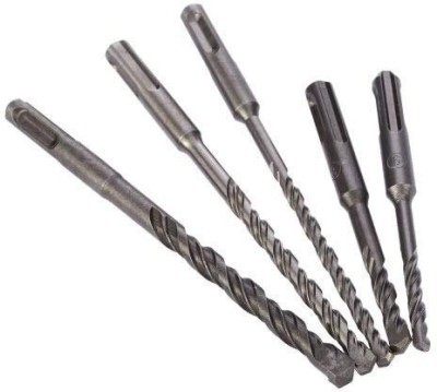 Gadariya King Heavy 5 Pcs 6x110, 8x110, 6x160, 8x160, 10x160Carbide Tipped SDS Plus Shank Concrete Stone Masonry Drilling Hammer Drill Bit for Concrete, Masonry, Wall, Road