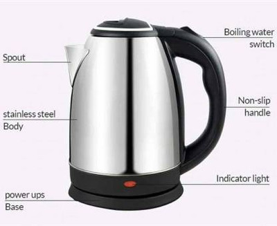 NIMYANK Electric Kettle stainless Beverage Maker(2 L, Silver , Black)