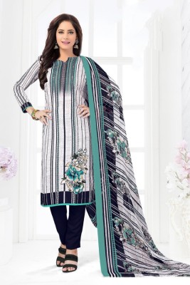 Poonam Fashion Georgette Solid, Printed, Striped Salwar Suit Material