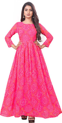 Nilkanth Fashion Flared/A-line Gown(Pink)