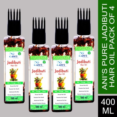 ANI'S Jadibuti Hair Growth Oil Pack of 4 Hair Oil(400 ml)