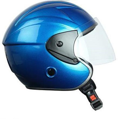 Edith RIZER BLUE NANO HALF FACE MOTOR BIKE HELMET Motorbike Helmet(Blue)