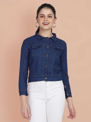 AREEBA COLLECTION 3/4th Sleeve Washed Women Denim Jacket