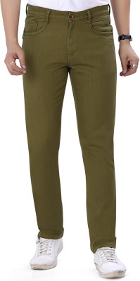 AWACK Slim Men Green Jeans