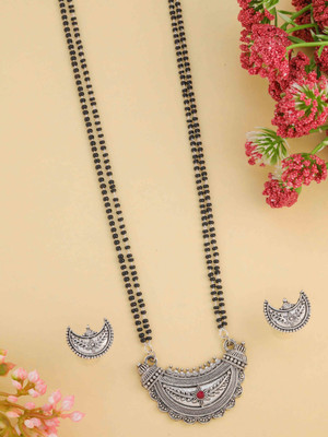 Springal Oxidised Silver, Alloy Gold-plated Silver, Black Jewellery Set(Pack of 1)