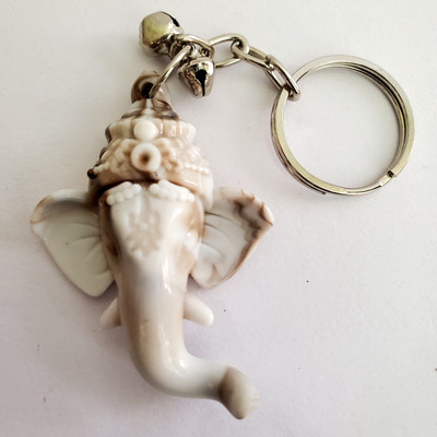 ShopTalk Lord Ganesha With Marble Finish Key Chain