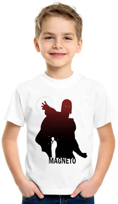 Shubham designer gallery Boys Superhero Pure Cotton Regular T Shirt(White, Pack of 1)