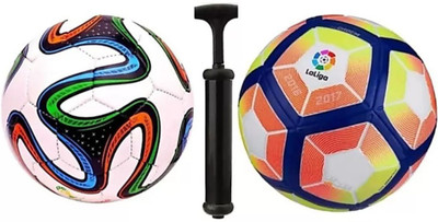 radion RBK lalinga orange +brazuca multicolour kit with air pump size-5 Football Kit