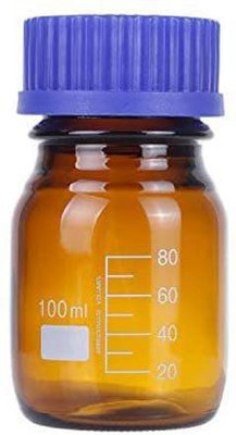 Salco Reagent Narrow Mouth Bottle with Screw Cap Heat Resistant Borosilicate 3.3 Glass with Graduation & GL 45 Cap Closure - Amber (100 ML) Laboratory Dropper Bottle(Borosilicate Glass 100 ml Pack of1) Salco Reagent Narrow Mouth Bottle with Screw Cap Heat Resistant Borosilicate 3.3 Glass with Graduation & GL 45 Cap Closure - Amber (100 ML) Laboratory Dropper Bottle(Borosilicate Glass 100 ml Pack of1)
