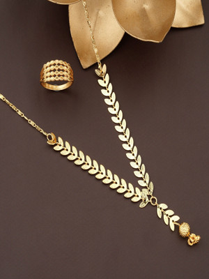 Bright STYLE Metal, Alloy Gold-plated Gold Jewellery Set(Pack of 1)