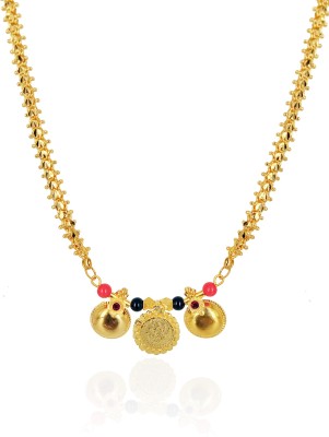 shankhraj mall Gold Plated Letest & Designer VATI Mangalsutra For Women Alloy Mangalsutra