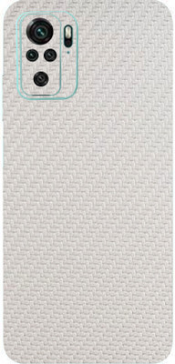 TJ CREATION REDMI Note 10S Mobile Skin(Ultra Super Carbon Fiber White Skin With High Matte Finish.)