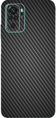 BugguSkin Redmi Note 10 Mobile Skin(Ultra Super Black Carbon Fiber Skin With High Matte Finish., Mobile Skin (Back+Side+Camera))