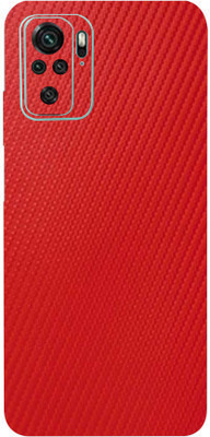 TJ CREATION REDMI Note 10S Mobile Skin(Ultra Super Carbon Fiber Red Skin With High Matte Finish.)