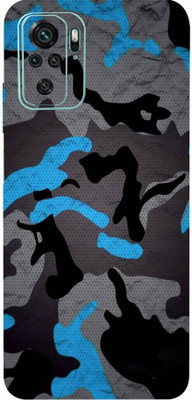 BUGGU Redmi Note 10, redmi note 10 Mobile Skin(Ultra Super Camouflage Blue Skin With High Matte Finish., Mobile Skin (Back+Side+Camera))