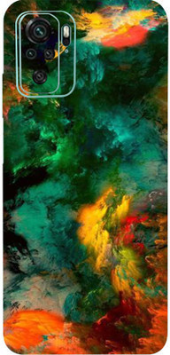 LAMHA Redmi Note 10 Mobile Skin(Ultra Multicolor Clouds With High Matte Finish.)