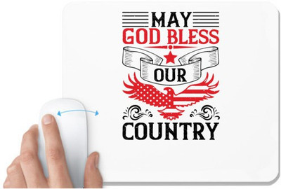 UDNAG White Mousepad 'Independance Day | bless our country' for Computer / PC / Laptop [230 x 200 x 5mm] Mousepad(White)