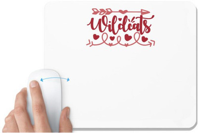 UDNAG White Mousepad 'Christmas | wildcats1' for Computer / PC / Laptop [230 x 200 x 5mm] Non Slip Base Mousepad(White)