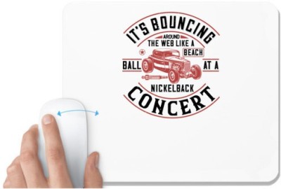 UDNAG White Mousepad 'Hot Rod Car | It's bouncing around the Web like a beach ball at a Nickelback concert' for Computer / PC / Laptop [230 x 200 x 5mm] Mousepad(White)