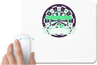 UDNAG White Mousepad 'Dart | players know how to score' for Computer / PC / Laptop [230 x 200 x 5mm] Mousepad(White)