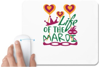 UDNAG White Mousepad 'Mardi Gras | Life of the Mardi' for Computer / PC / Laptop [230 x 200 x 5mm] Mousepad(White)