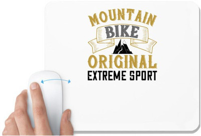 UDNAG White Mousepad 'Adventure Mountain | mountain bike oreginal extreme sport' for Computer / PC / Laptop [230 x 200 x 5mm] Non Slip Base Mousepad(White)