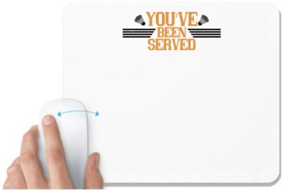 UDNAG White Mousepad 'Badminton | You’ve been served' for Computer / PC / Laptop [230 x 200 x 5mm] Mousepad(White)