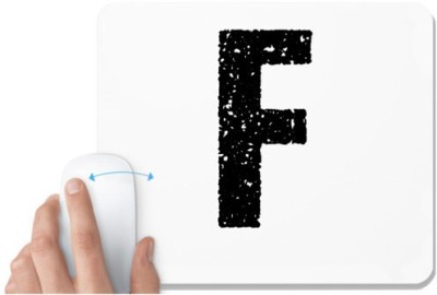 UDNAG White Mousepad 'Alphabet | F' for Computer / PC / Laptop [230 x 200 x 5mm] Mousepad(White)