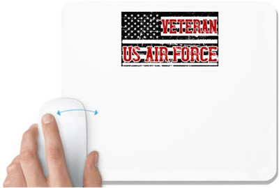 UDNAG White Mousepad 'Airforce | veteran us air force' for Computer / PC / Laptop [230 x 200 x 5mm] Mousepad(White)