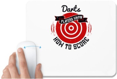 UDNAG White Mousepad 'Dart | Darts players know how to score' for Computer / PC / Laptop [230 x 200 x 5mm] Mousepad(White)