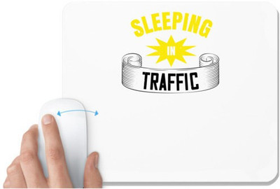 UDNAG White Mousepad 'Sleeping | sleeping in traffic' for Computer / PC / Laptop [230 x 200 x 5mm] Mousepad(White)