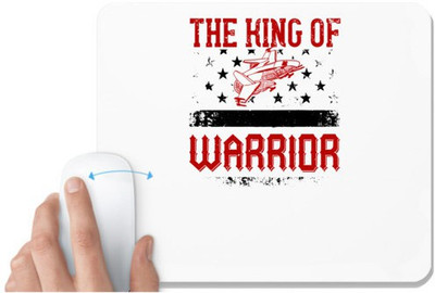 UDNAG White Mousepad 'Airforce | The king of warrior' for Computer / PC / Laptop [230 x 200 x 5mm] Non Slip Base Mousepad(White)
