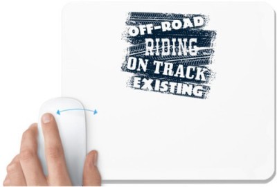 UDNAG White Mousepad 'Motor Cycle | Offroad riding, on track, existing' for Computer / PC / Laptop [230 x 200 x 5mm] Mousepad(White)