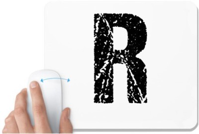 UDNAG White Mousepad 'Alphabet | R' for Computer / PC / Laptop [230 x 200 x 5mm] Mousepad(White)