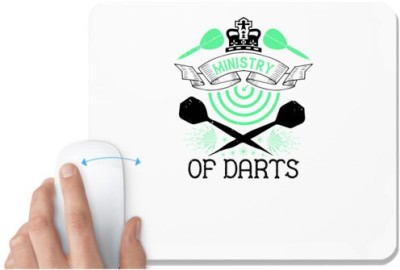 UDNAG White Mousepad 'Dart | Ministry of darts' for Computer / PC / Laptop [230 x 200 x 5mm] Mousepad(White)
