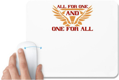 UDNAG White Mousepad 'Badminton | All for one and one for all' for Computer / PC / Laptop [230 x 200 x 5mm] Non Slip Base Mousepad(White)